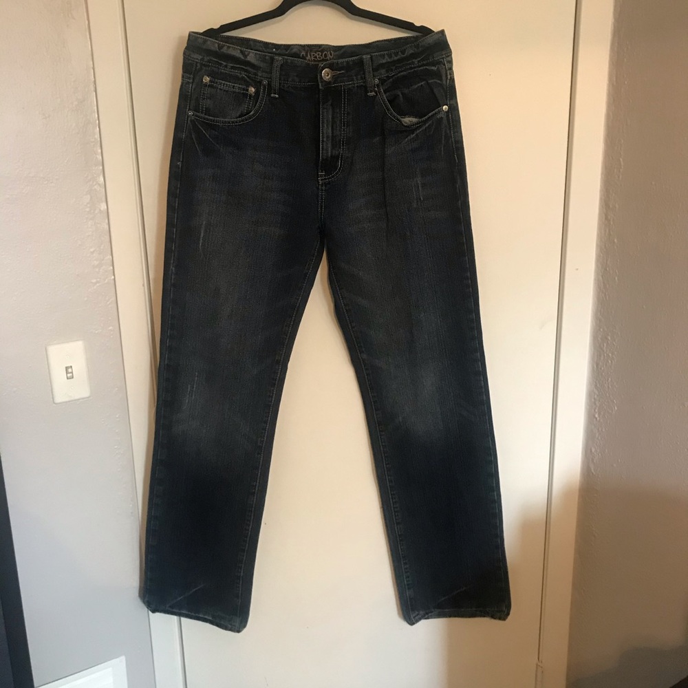 Men's dark wash jeans